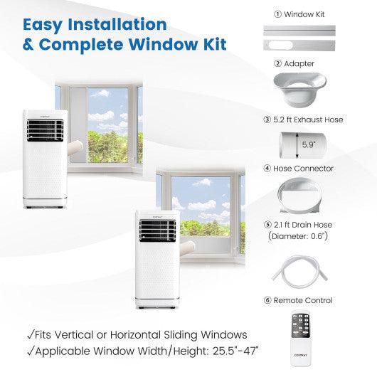 8000/10000 BTU Portable Air Conditioner with Dehumidifier and Fan Mode-10000 BTU at Set Shop and Smile