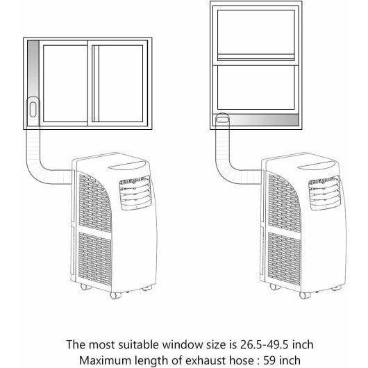 9000 BTU Portable Air Conditioner with Built-in Dehumidifier and Remote Control at Set Shop and Smile
