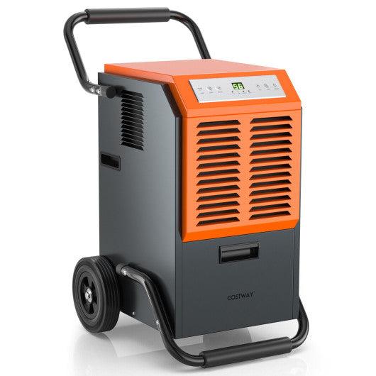 Portable Commercial Dehumidifier with Water Tank and Drainage Pipe-Gray at Set Shop and Smile