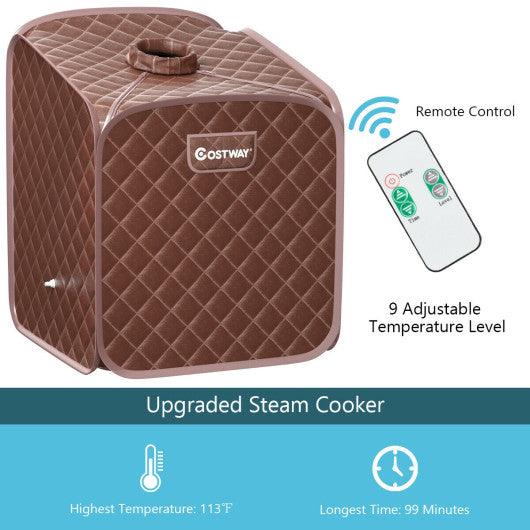 2L Portable Folding Steam Sauna Spa-Coffee at Set Shop and Smile
