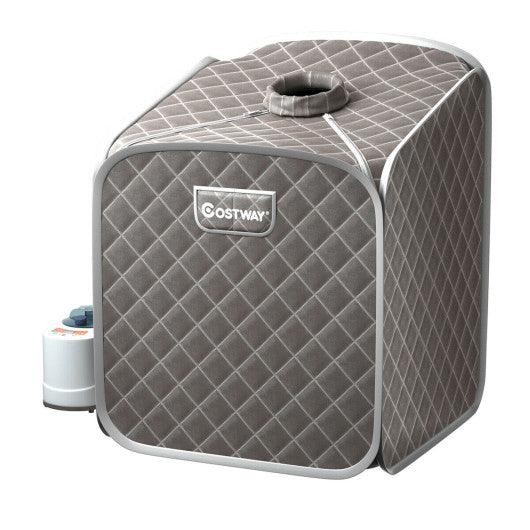 2L Portable Folding Steam Sauna Spa-Gray at Set Shop and Smile