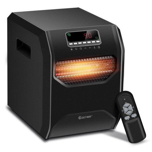 12 H Timer LED Remote Control Portable Electric Space Heater at Set Shop and Smile