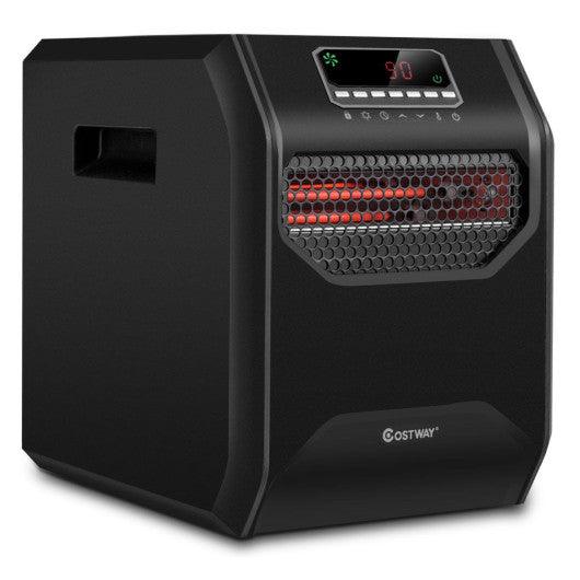 12 H Timer LED Remote Control Portable Electric Space Heater at Set Shop and Smile