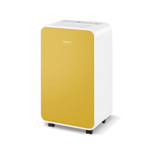 32 Pints/Day Portable Quiet Dehumidifier for Rooms up to 2500 Sq. Ft-Yellow at Set Shop and Smile