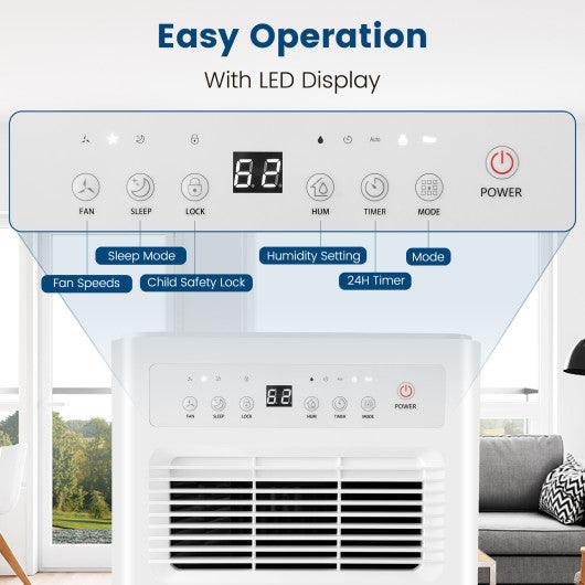 32 Pints/Day Portable Quiet Dehumidifier for Rooms up to 2500 Sq. Ft-Yellow at Set Shop and Smile