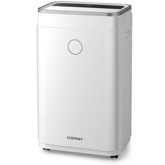 60-Pint Dehumidifier for Home and Basements 4000 Sq. Ft with 3-Color Digital Display-White at Set Shop and Smile