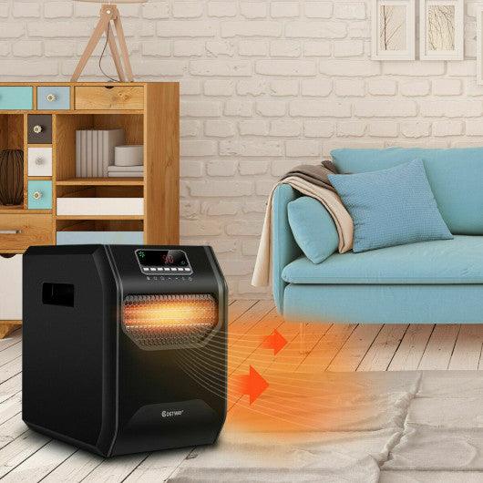 12 H Timer LED Remote Control Portable Electric Space Heater at Set Shop and Smile