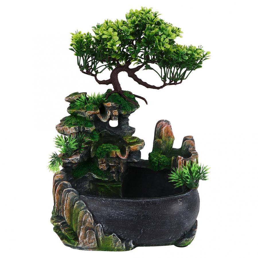 NATURAL ZEBRA | Indoor Tabletop Waterfall Meditation Fountain for Office Home Decoration -