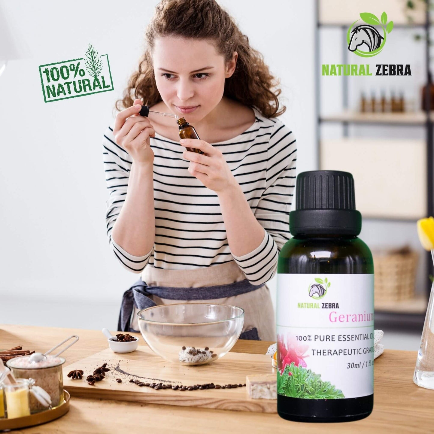 NATURAL ZEBRA | Geranium Essential Oil -
