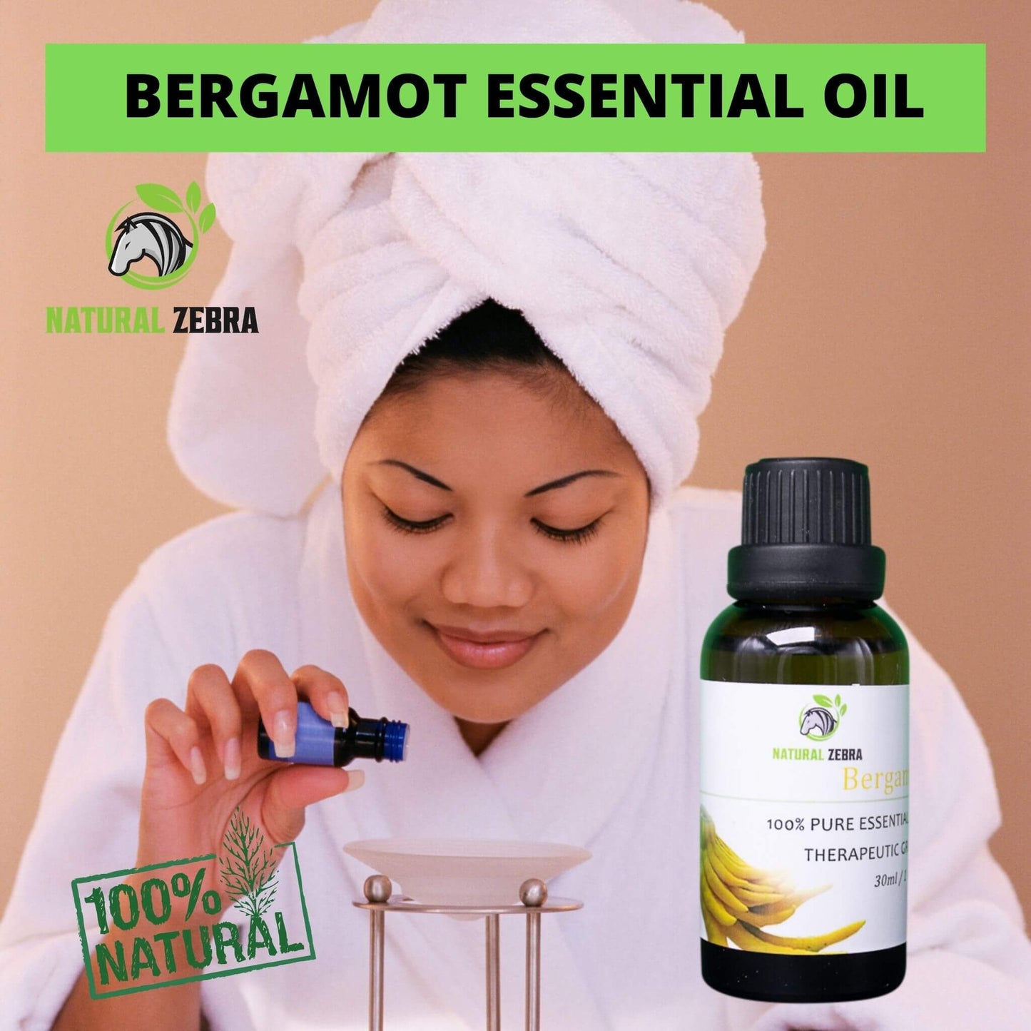 NATURAL ZEBRA | Bergamot Essential Oil -