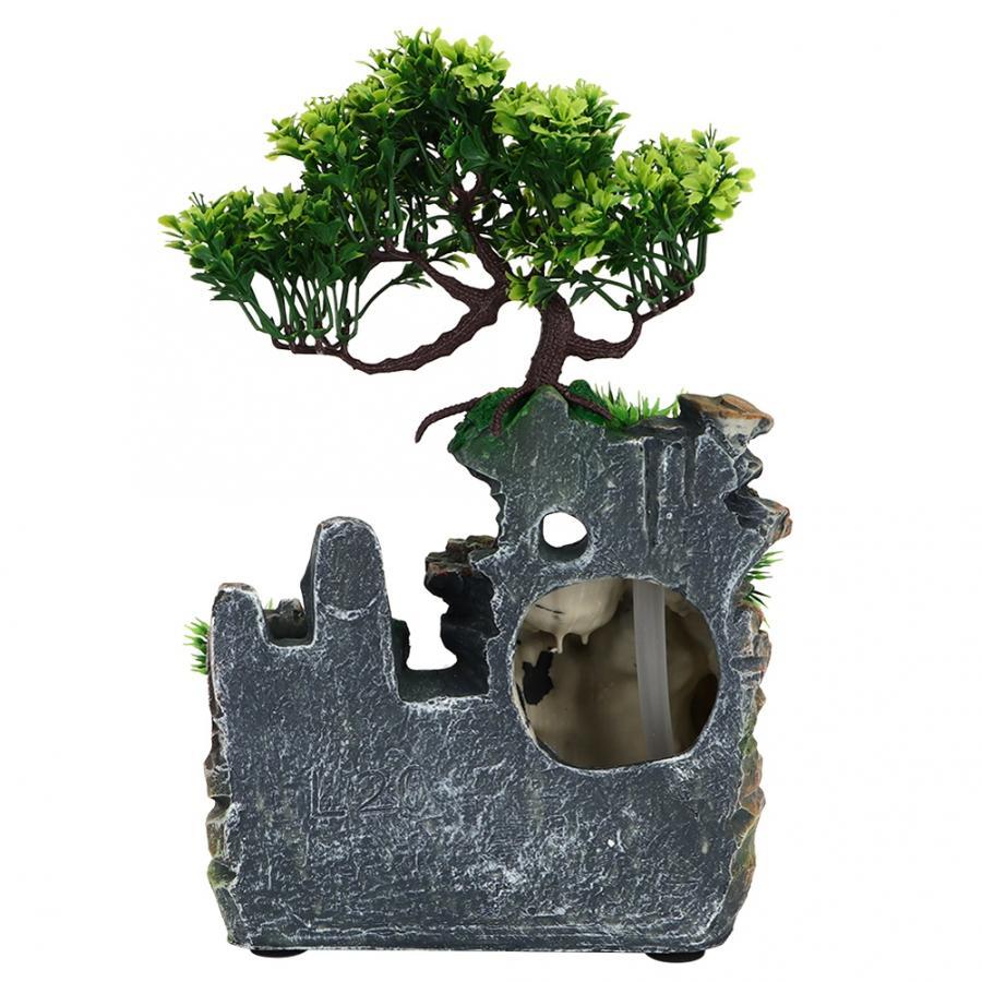NATURAL ZEBRA | Indoor Tabletop Waterfall Meditation Fountain for Office Home Decoration -
