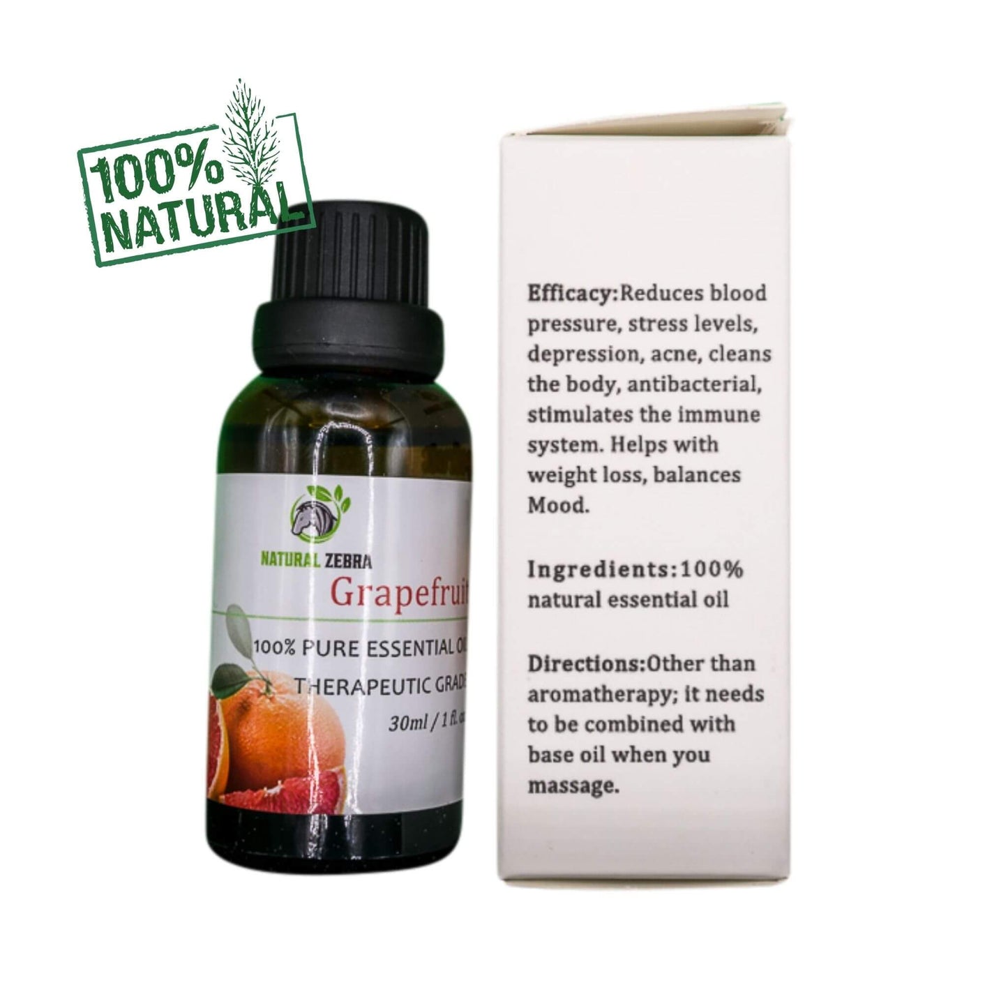NATURAL ZEBRA | Grapefruit Essential Oil -