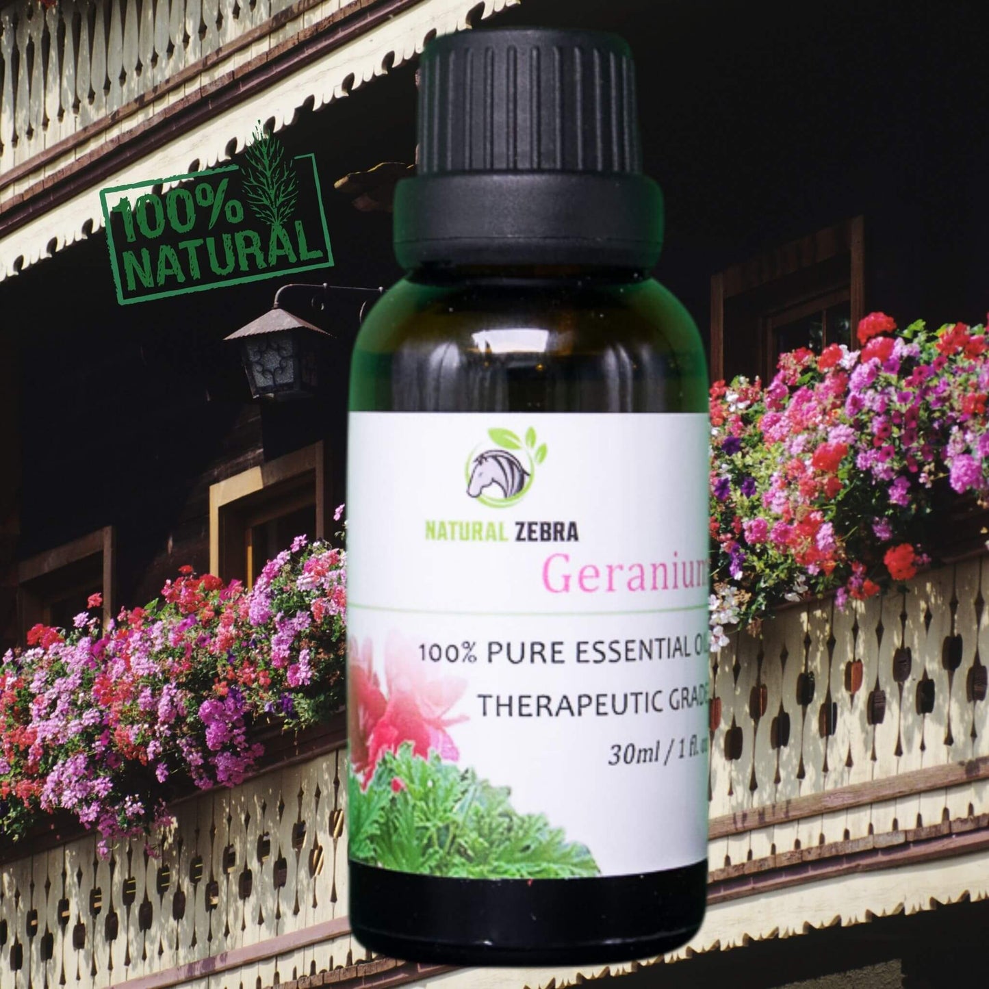 NATURAL ZEBRA | Geranium Essential Oil -
