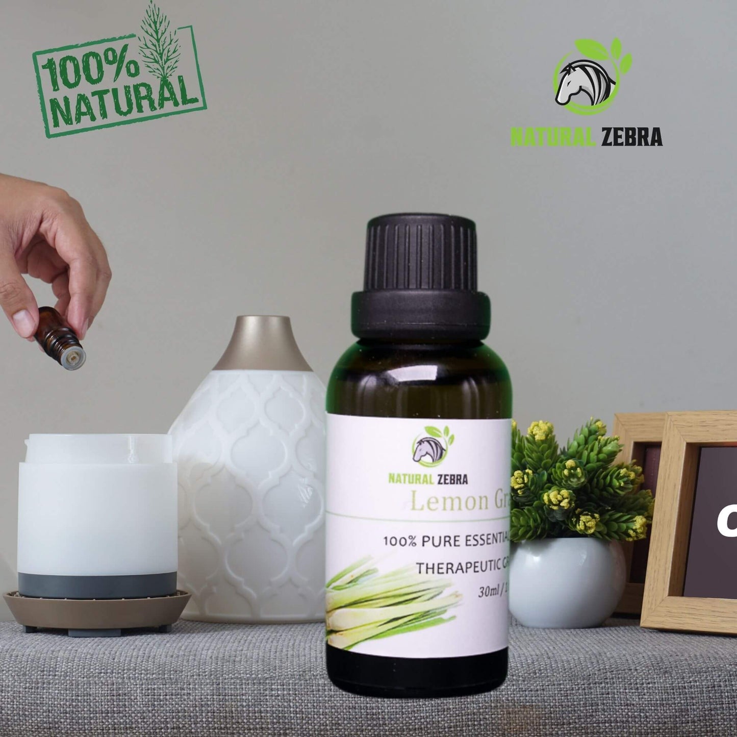 NATURAL ZEBRA | Lemongrass Essential Oil -