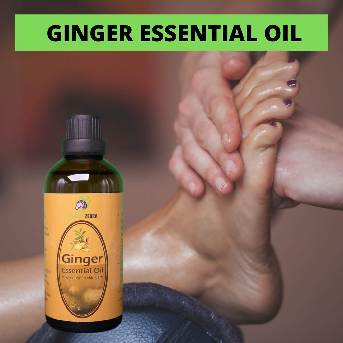 NATURAL ZEBRA | Ginger Essential Oil - 100ml -