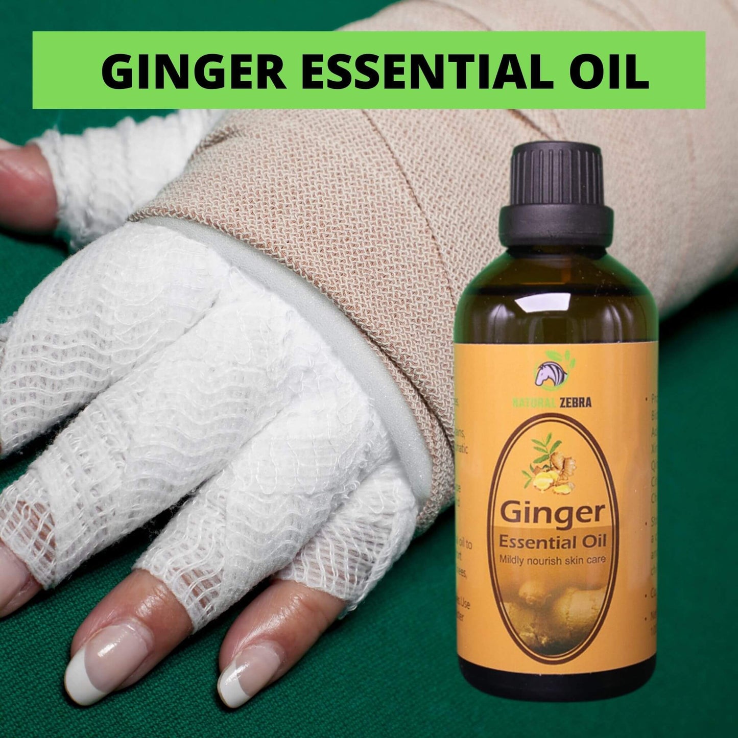 NATURAL ZEBRA | Ginger Essential Oil - 100ml -