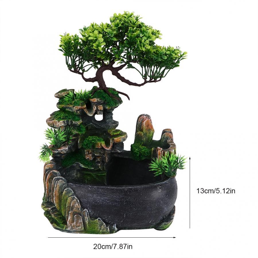 NATURAL ZEBRA | Indoor Tabletop Waterfall Meditation Fountain for Office Home Decoration -