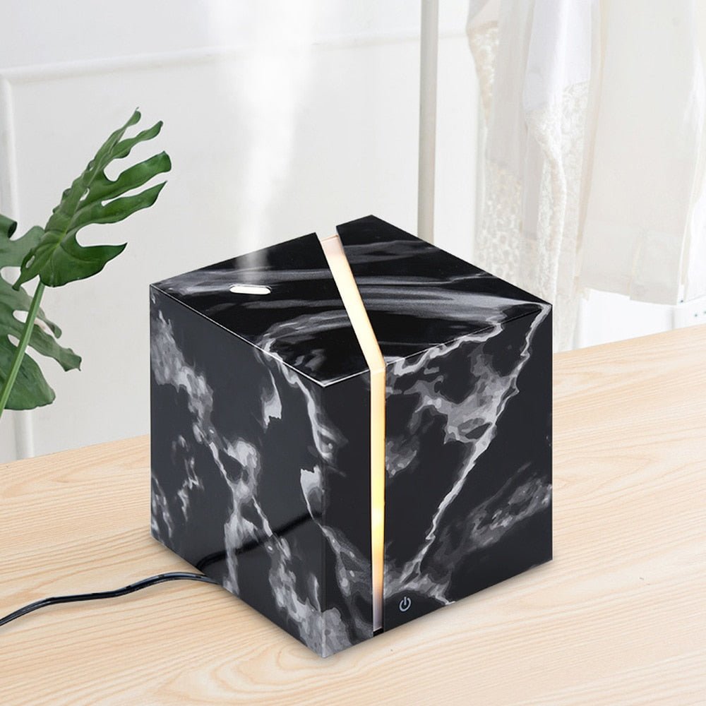 Marble Grain Ultrasonic Air Humidifier Essential Oil Aromatherapy Diffuser 200ml for Office Home Bedroom Living Room - 12