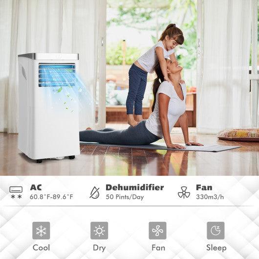 10000BTU 3-in-1 Portable Air Conditioner with Remote Control-White at Set Shop and Smile