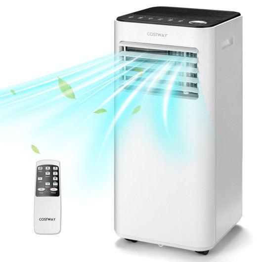 10000 BTU Portable Air Conditioner with Fan Dehumidifier Sleep Mode-White at Set Shop and Smile