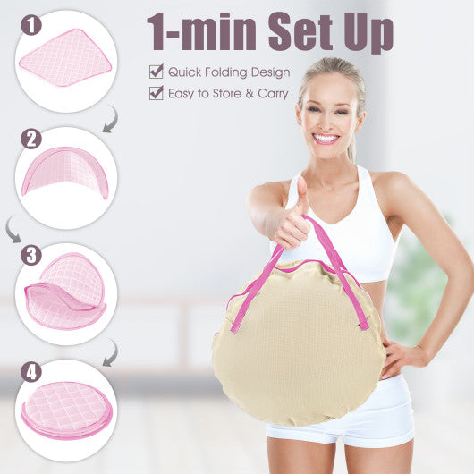 800W 2 Person Portable Steam Sauna Tent SPA with Hat Side Holes 3L Steamer-Pink - Set Shop and Smile