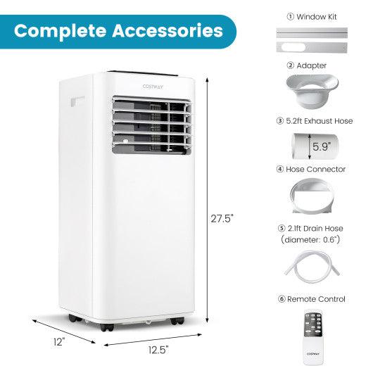 8000 BTU Portable Air Conditioner with Fan Dehumidifier Sleep Mode-8000 BTU at Set Shop and Smile