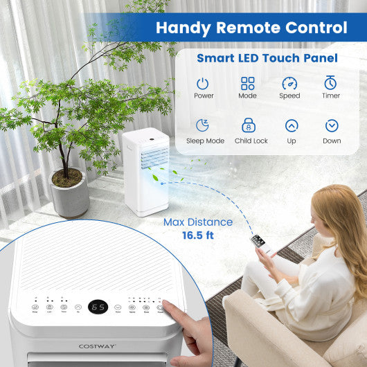 8000/10000 BTU Portable Air Conditioner with Dehumidifier and Fan Mode-10000 BTU - Set Shop and Smile