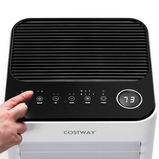 8000 BTU Portable Air Conditioner with Fan and Dehumidifier Mode-White at Set Shop and Smile
