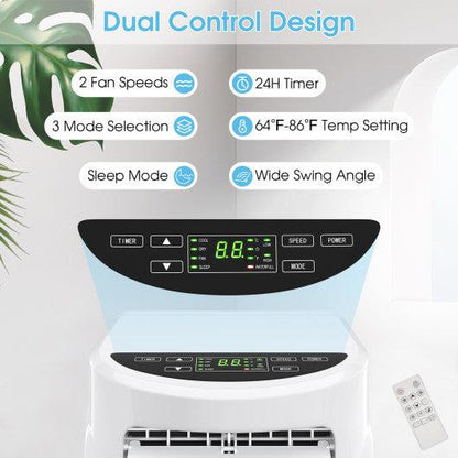 8000 BTU Portable Air Conditioner with Sleep Mode and Dehumidifier Function at Set Shop and Smile