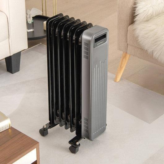 1500W Portable Oil-Filled Radiator Heater for Home and Office-Black at Set Shop and Smile