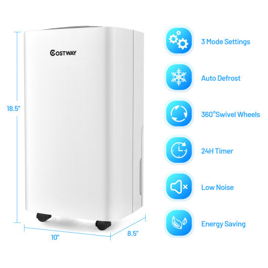 24 Pints 1500 Sq. ft Portable Dehumidifier For Medium To Large Spaces - Set Shop and Smile