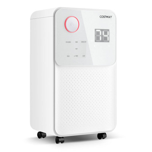 32 Pints 2000 Sq. Ft Dehumidifier for Home and Basements with 3-Color Digital Display-White - Set Shop and Smile