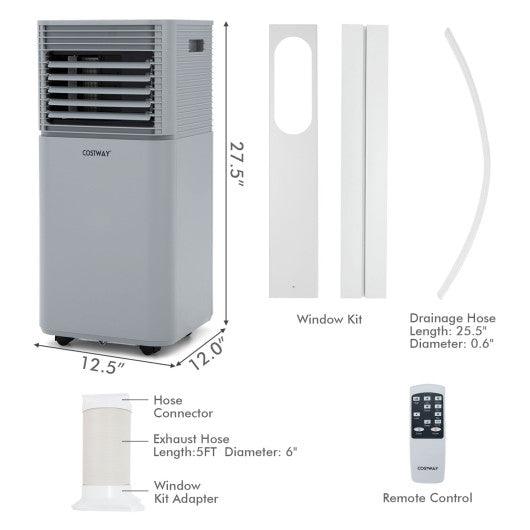 8000 BTU 3-in-1 Air Cooler with Dehumidifier and Fan Mode-Gray at Set Shop and Smile