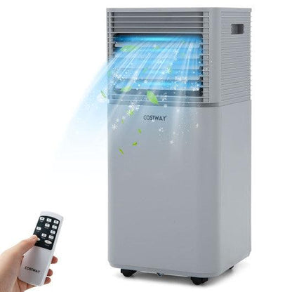 8000 BTU 3-in-1 Air Cooler with Dehumidifier and Fan Mode-Gray at Set Shop and Smile