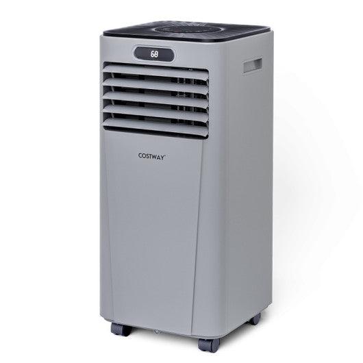 10000 BTU 4-in-1 Portable Air Conditioner with Dehumidifier and Fan Mode-Gray at Set Shop and Smile