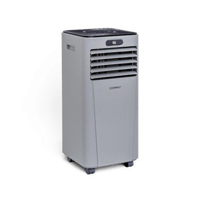 10000 BTU 4-in-1 Portable Air Conditioner with Dehumidifier and Fan Mode-Gray at Set Shop and Smile