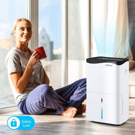 100-Pint Dehumidifier with Smart App and Alexa Control for Home and Basements-White at Set Shop and Smile