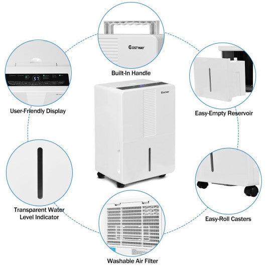 Portable 50 Pint Humidity Control up to 3000 Sq. Ft. Dehumidifier at Set Shop and Smile