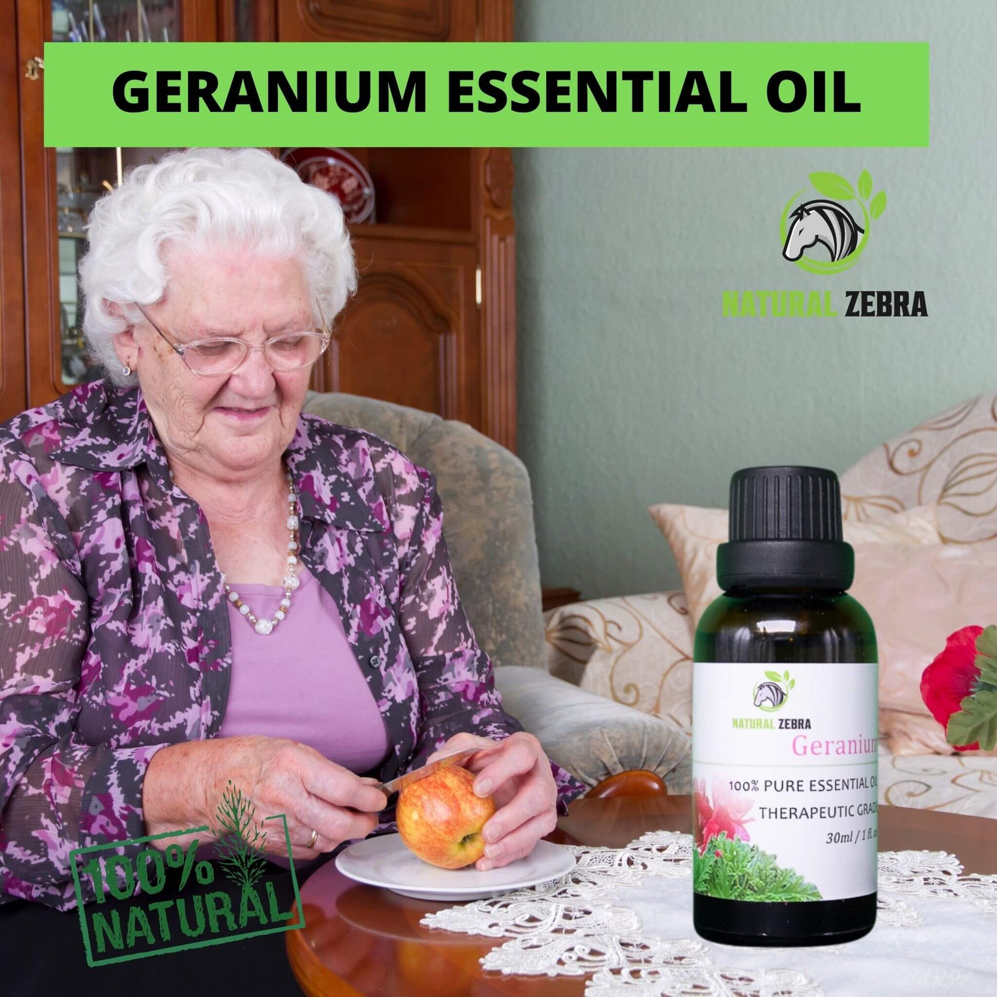 NATURAL ZEBRA | Geranium Essential Oil -
