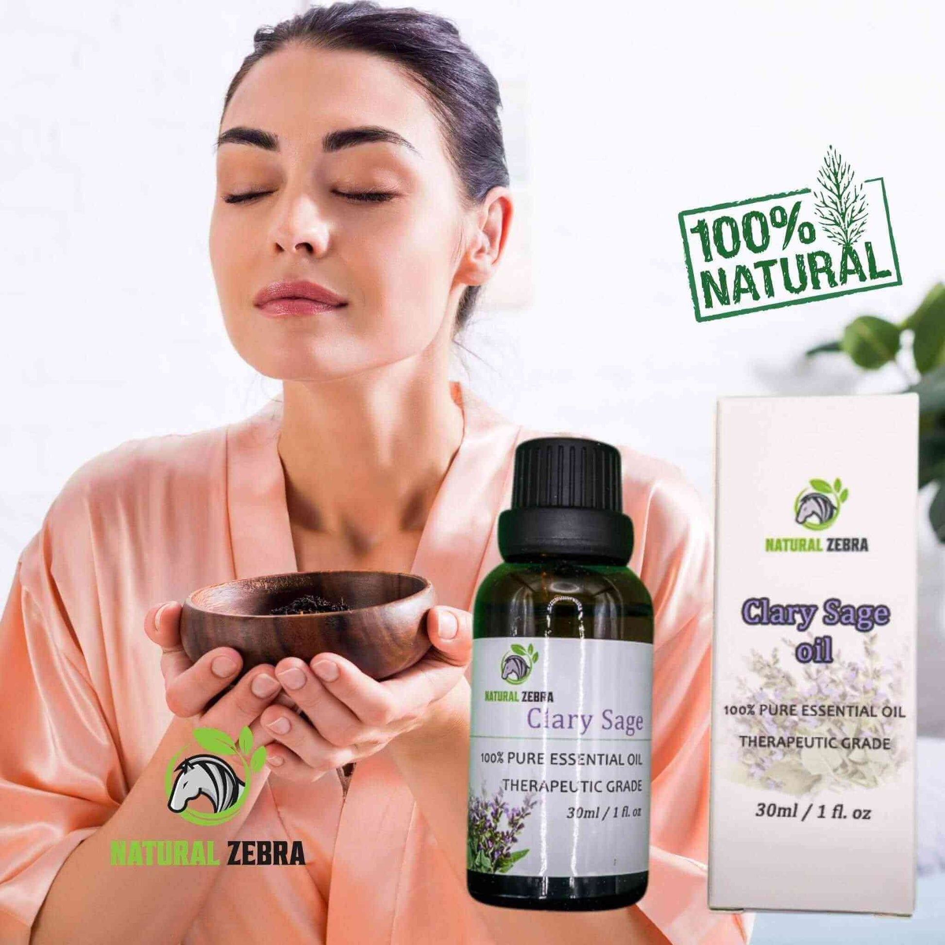 NATURAL ZEBRA | Clary Sage Essential Oil -