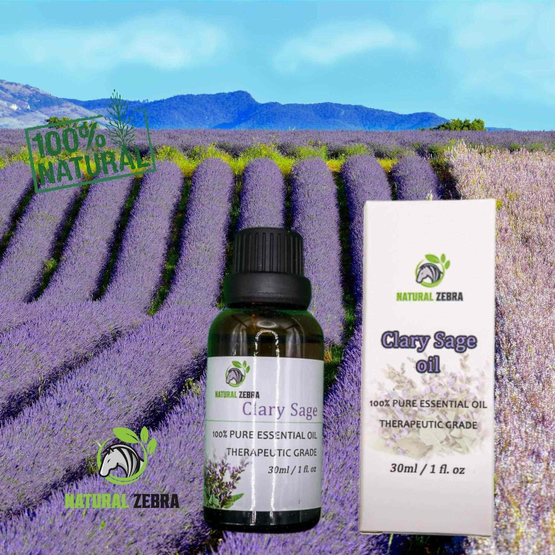 NATURAL ZEBRA | Clary Sage Essential Oil -