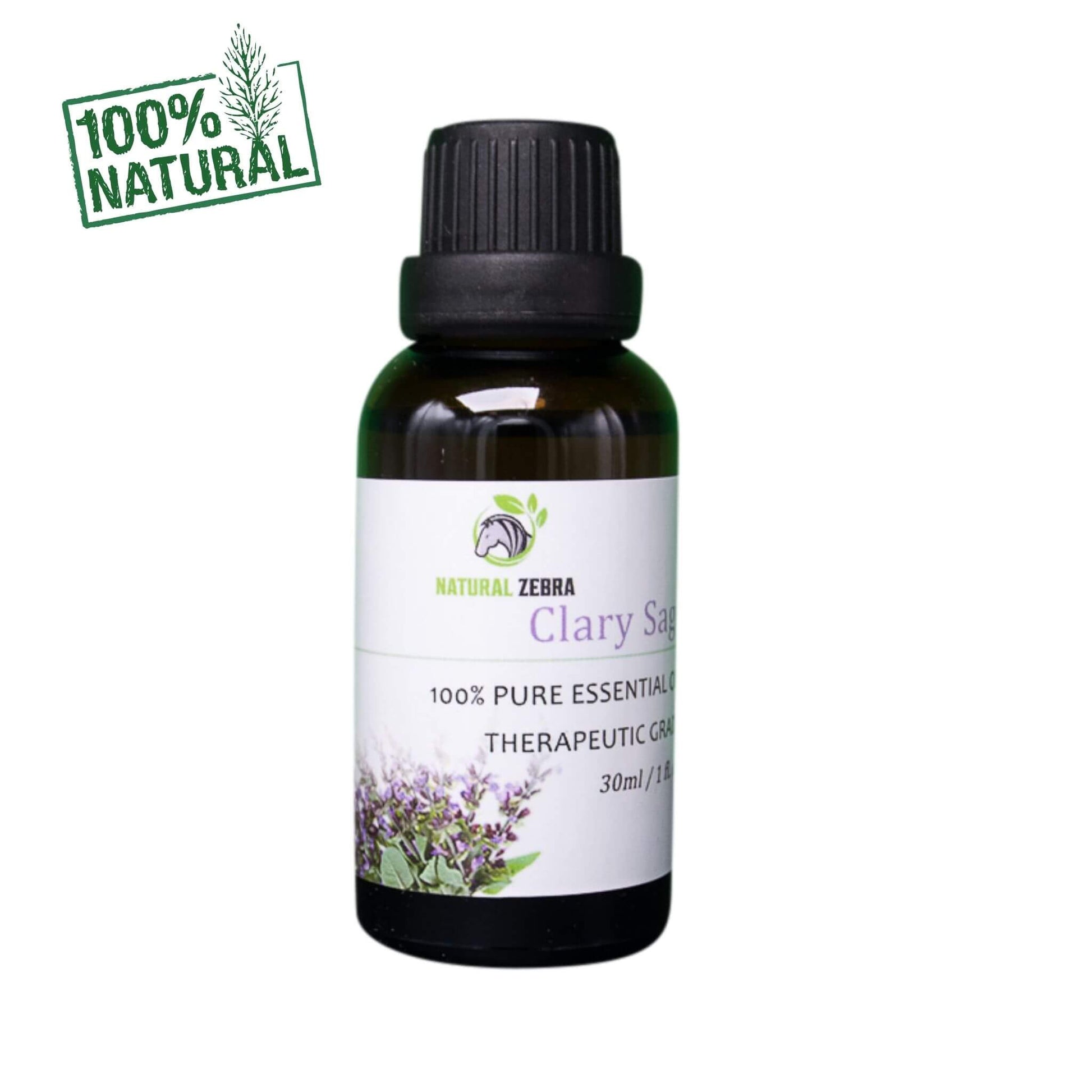 NATURAL ZEBRA | Clary Sage Essential Oil - 30 ml / 1 fl.oz