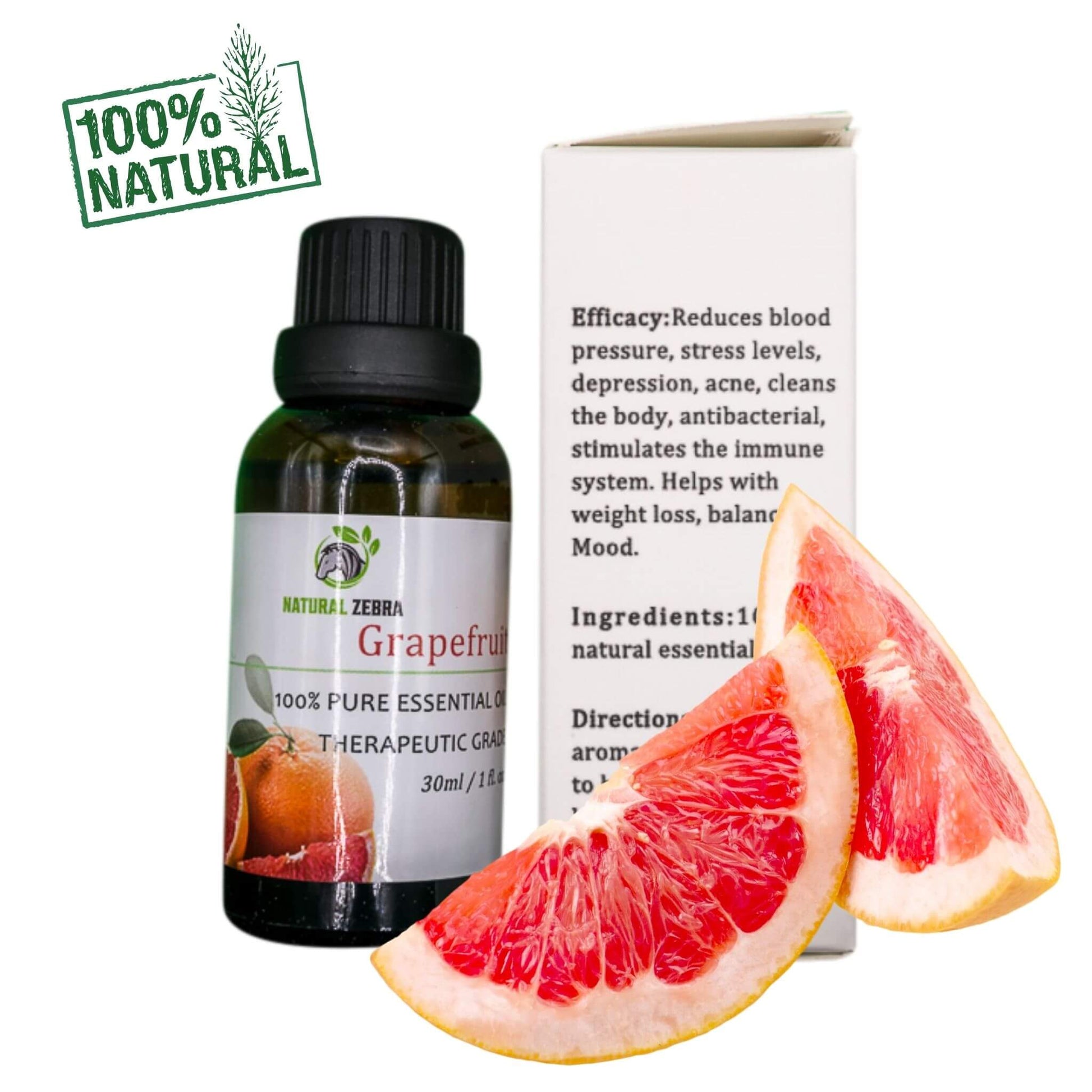 NATURAL ZEBRA | Grapefruit Essential Oil -