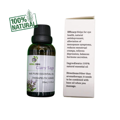 NATURAL ZEBRA | Clary Sage Essential Oil -