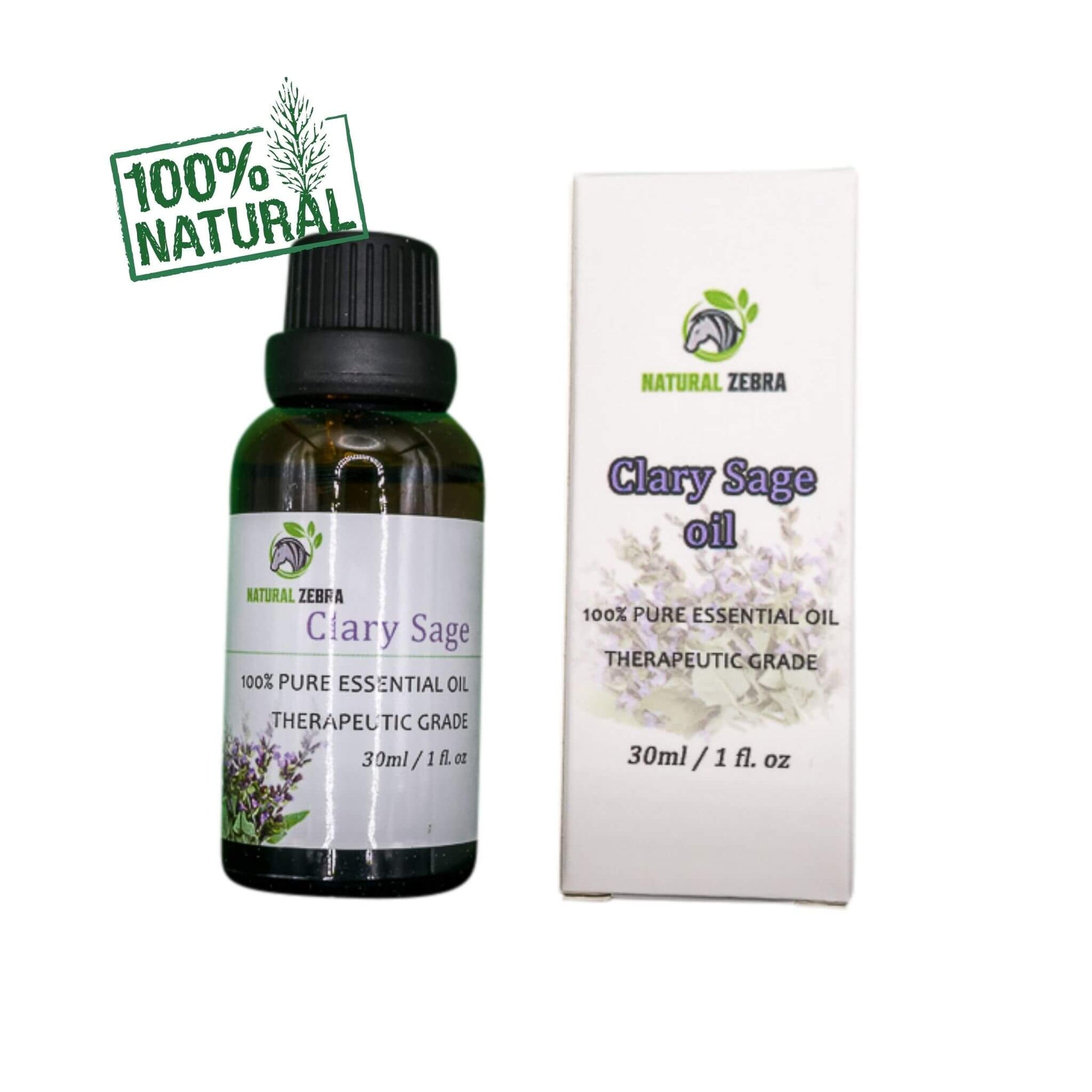NATURAL ZEBRA | Clary Sage Essential Oil -