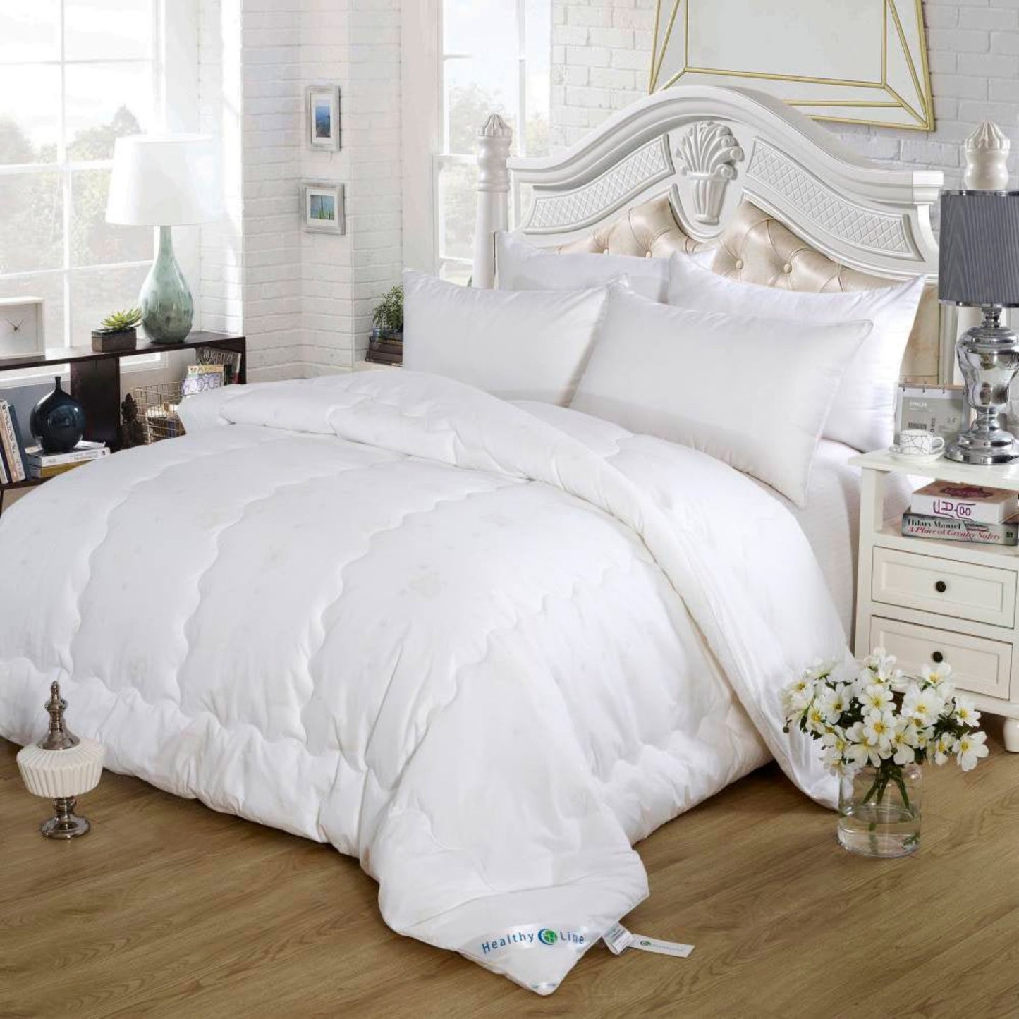 HealthyLine | Tourmaline Energy Comforter - Coton by HealthyLine - King / Duvet with NO Magnets