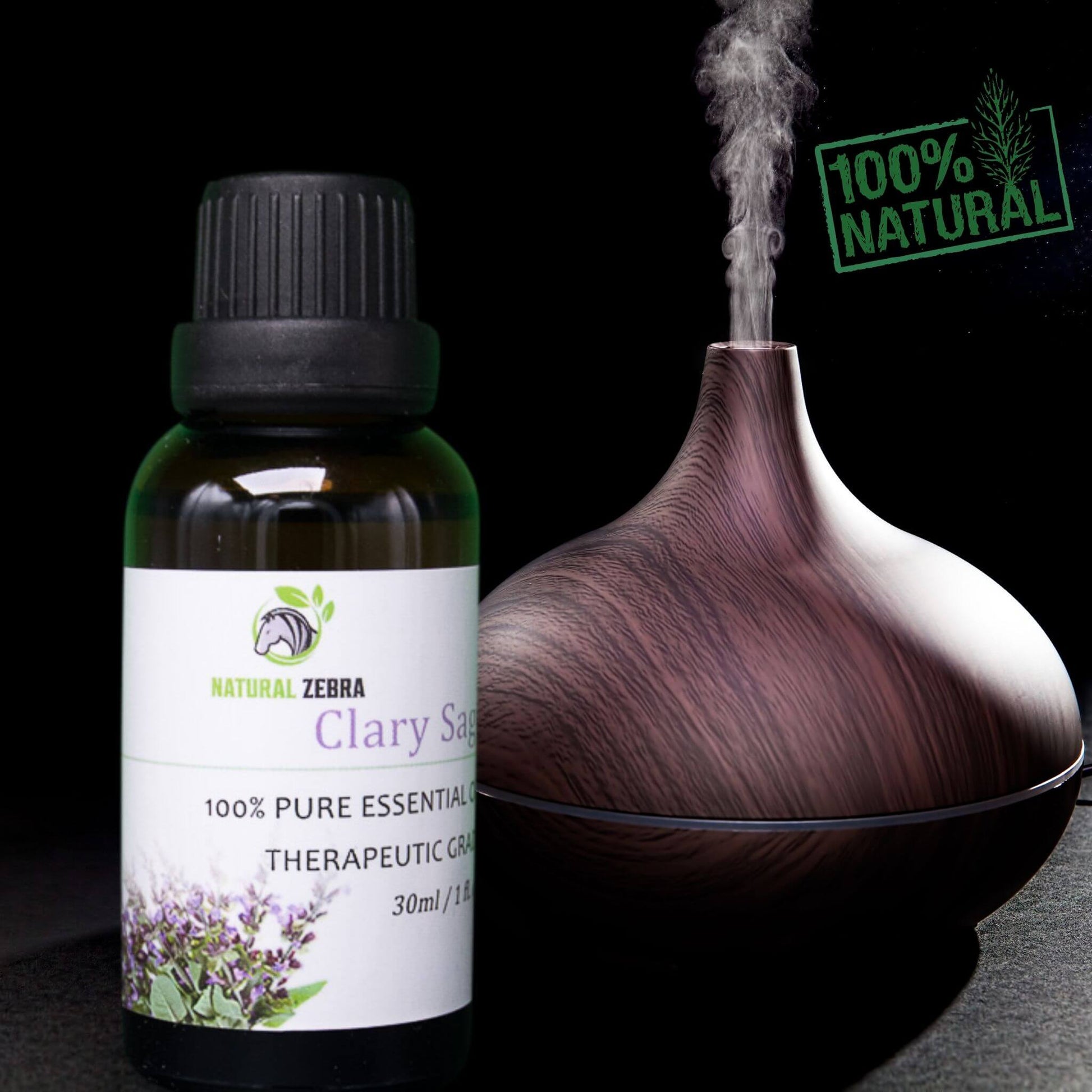 NATURAL ZEBRA | Clary Sage Essential Oil -