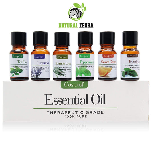 NATURAL ZEBRA | Essential Oils For Aromatherapy (Pack of 6) - Pack of 6 Bottles of 10ml