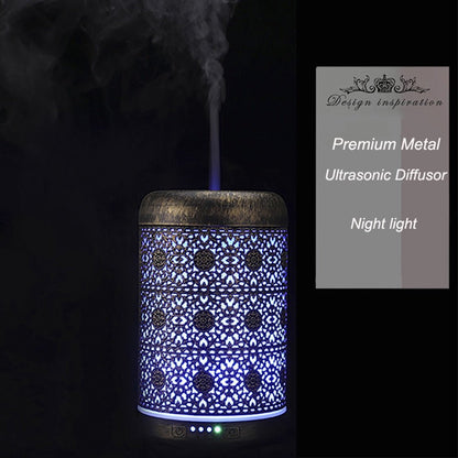Vimost Shop | Essential Oil Diffuser Metal Ultrasonic Diffuser Cool Mist LED -